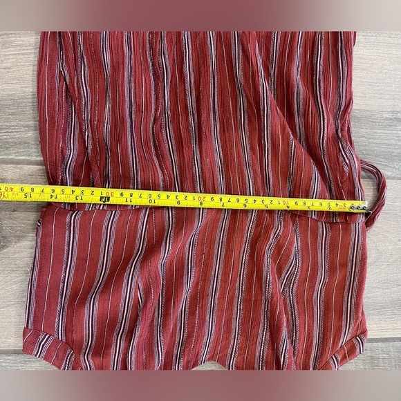 American Eagle Burnt Orange Wide Legged Cropped Sleeveless Jumpsuit W/Pocket M - Picture 6 of 11